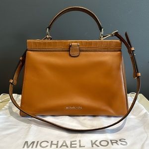 Michael Kors Gramercy Tan Leather Satchel